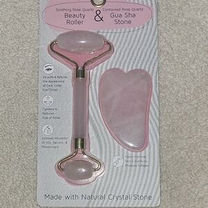 Rose Quartz Beauty Roller and Gua Sha Set